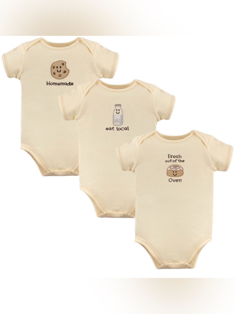 Touched by Nature Organic Cotton 3-Pack Baby Onesies/Bodysuits;  size: 0-3 mos